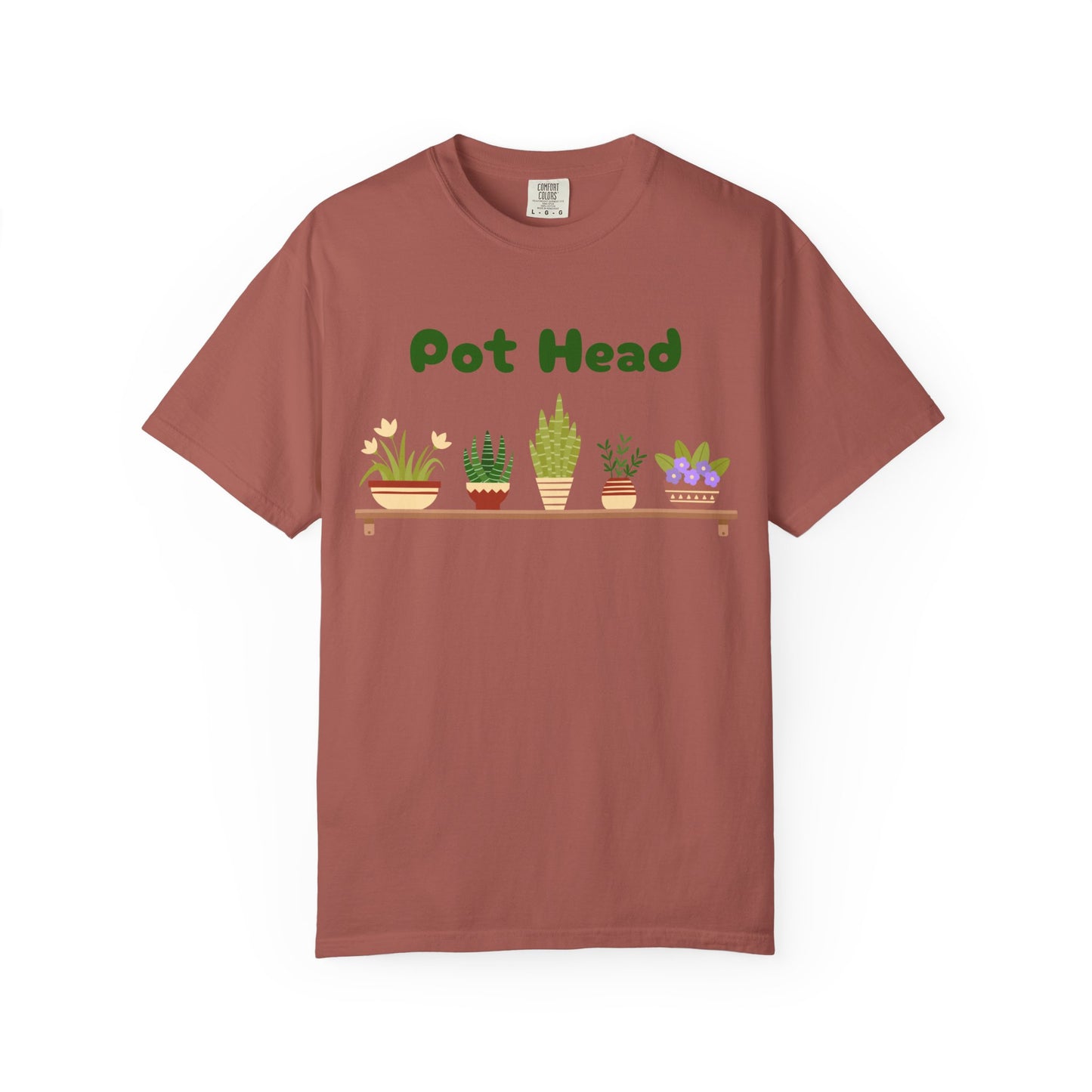 Pot Head Plant Lover T-Shirt, Unisex Gardening Tee, Gift for Houseplant Enthusiasts, Funny Garden Shirt, Eco-Friendly Apparel