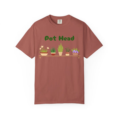 Pot Head Plant Lover T-Shirt, Unisex Gardening Tee, Gift for Houseplant Enthusiasts, Funny Garden Shirt, Eco-Friendly Apparel