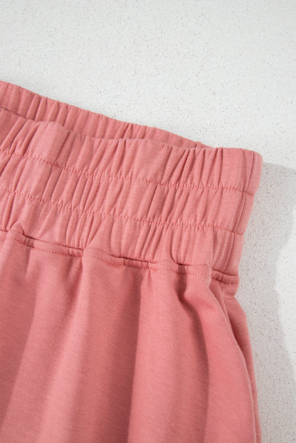 Black Cropped Tee and Ruffle High Waist Skort Set