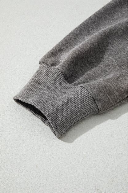 Dark Grey Cute Halloween Ghost Mineral Wash Oversized Hoodie