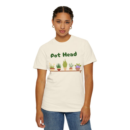Pot Head Plant Lover T-Shirt, Unisex Gardening Tee, Gift for Houseplant Enthusiasts, Funny Garden Shirt, Eco-Friendly Apparel