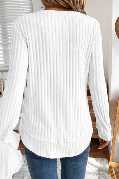 ☁️ Cozy Aura Ribbed Long Sleeve Top
