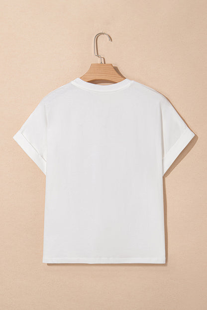 White Party in the USA Letter Graphic T Shirt