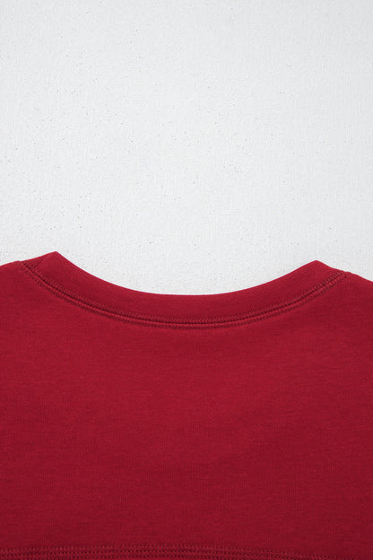 Racing Red Drop Shoulder Boxy Tee and Barrel Pants Set