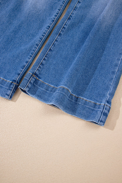 Breen Cropped High Rise Wide Leg Jeans