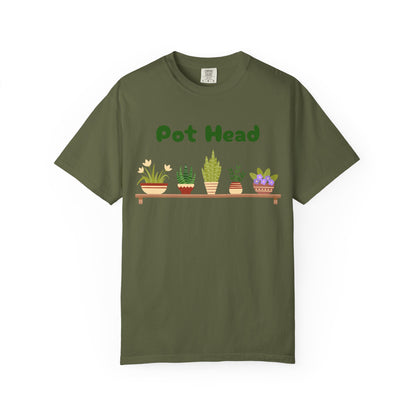 Pot Head Plant Lover T-Shirt, Unisex Gardening Tee, Gift for Houseplant Enthusiasts, Funny Garden Shirt, Eco-Friendly Apparel