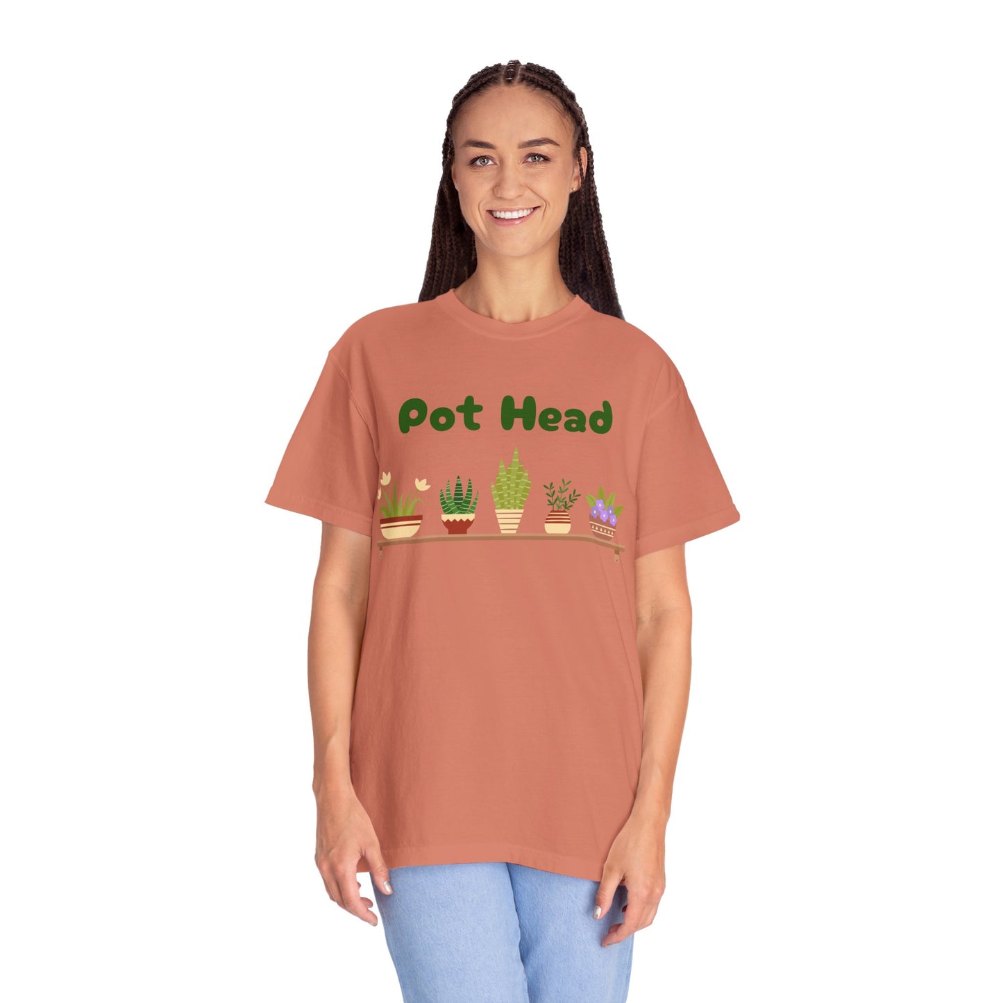 Pot Head Plant Lover T-Shirt, Unisex Gardening Tee, Gift for Houseplant Enthusiasts, Funny Garden Shirt, Eco-Friendly Apparel
