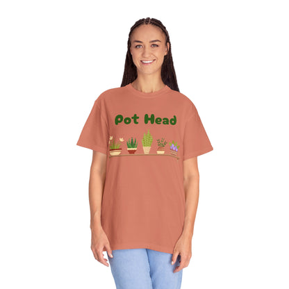 Pot Head Plant Lover T-Shirt, Unisex Gardening Tee, Gift for Houseplant Enthusiasts, Funny Garden Shirt, Eco-Friendly Apparel