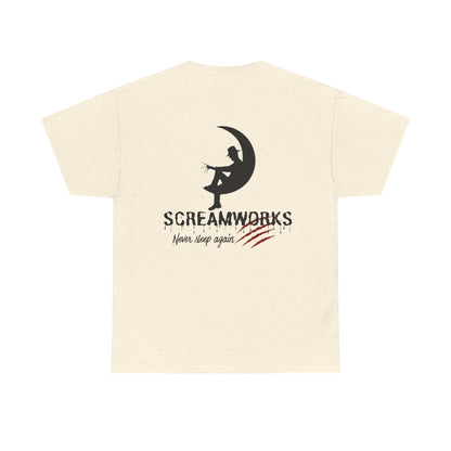 🩸 SCREAMWORKS – Never Sleep Again Tee