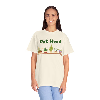 Pot Head Plant Lover T-Shirt, Unisex Gardening Tee, Gift for Houseplant Enthusiasts, Funny Garden Shirt, Eco-Friendly Apparel