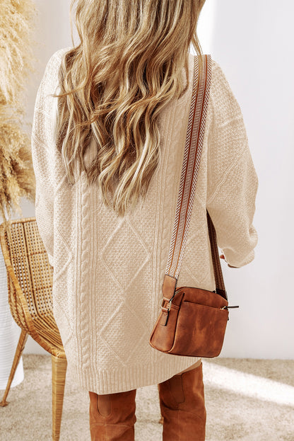 ❄️ Cozy Enchantress Cable-Knit Sweater Dress