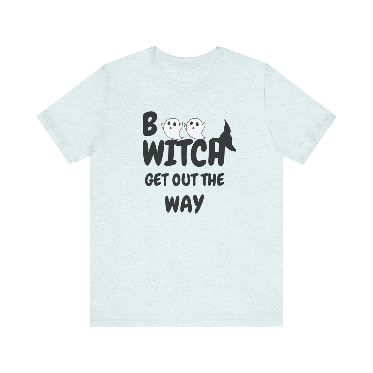 Halloween Ghost Tee, Fun Unisex Jersey Short Sleeve Tee, Boo Witch Get Out The Way Shirt, Spooky Vibes, Fall Fashion, Gift for Friends