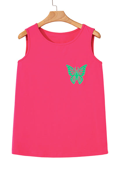 Blue Sun Graphic Summer Tank Top