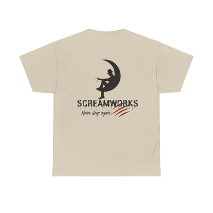 🩸 SCREAMWORKS – Never Sleep Again Tee