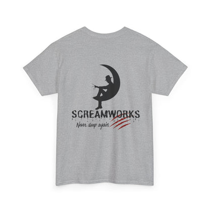 🩸 SCREAMWORKS – Never Sleep Again Tee