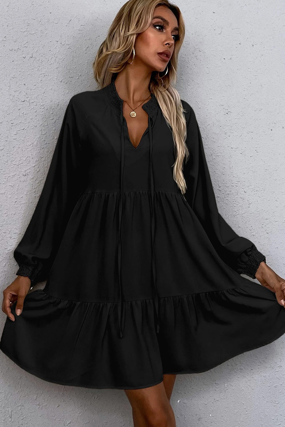 🏙️ City Spell Smocked Dress