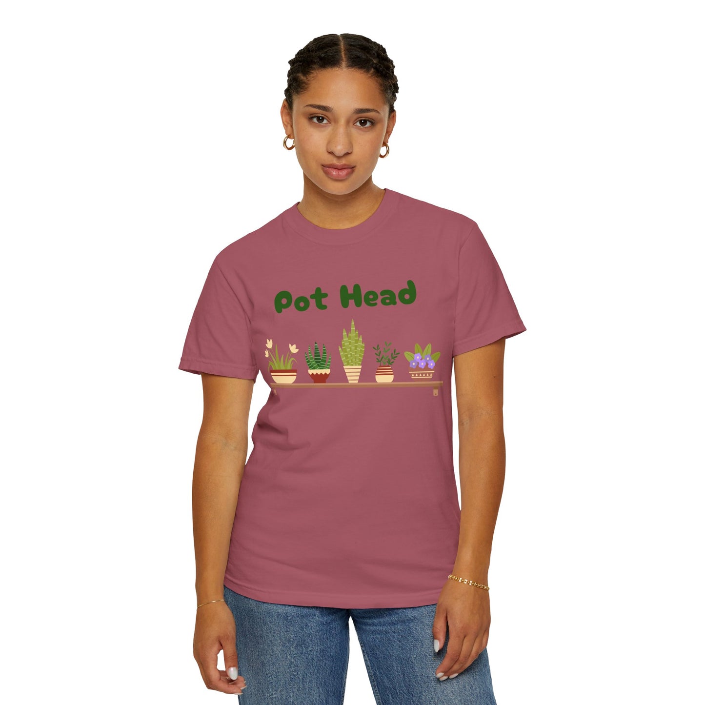 Pot Head Plant Lover T-Shirt, Unisex Gardening Tee, Gift for Houseplant Enthusiasts, Funny Garden Shirt, Eco-Friendly Apparel