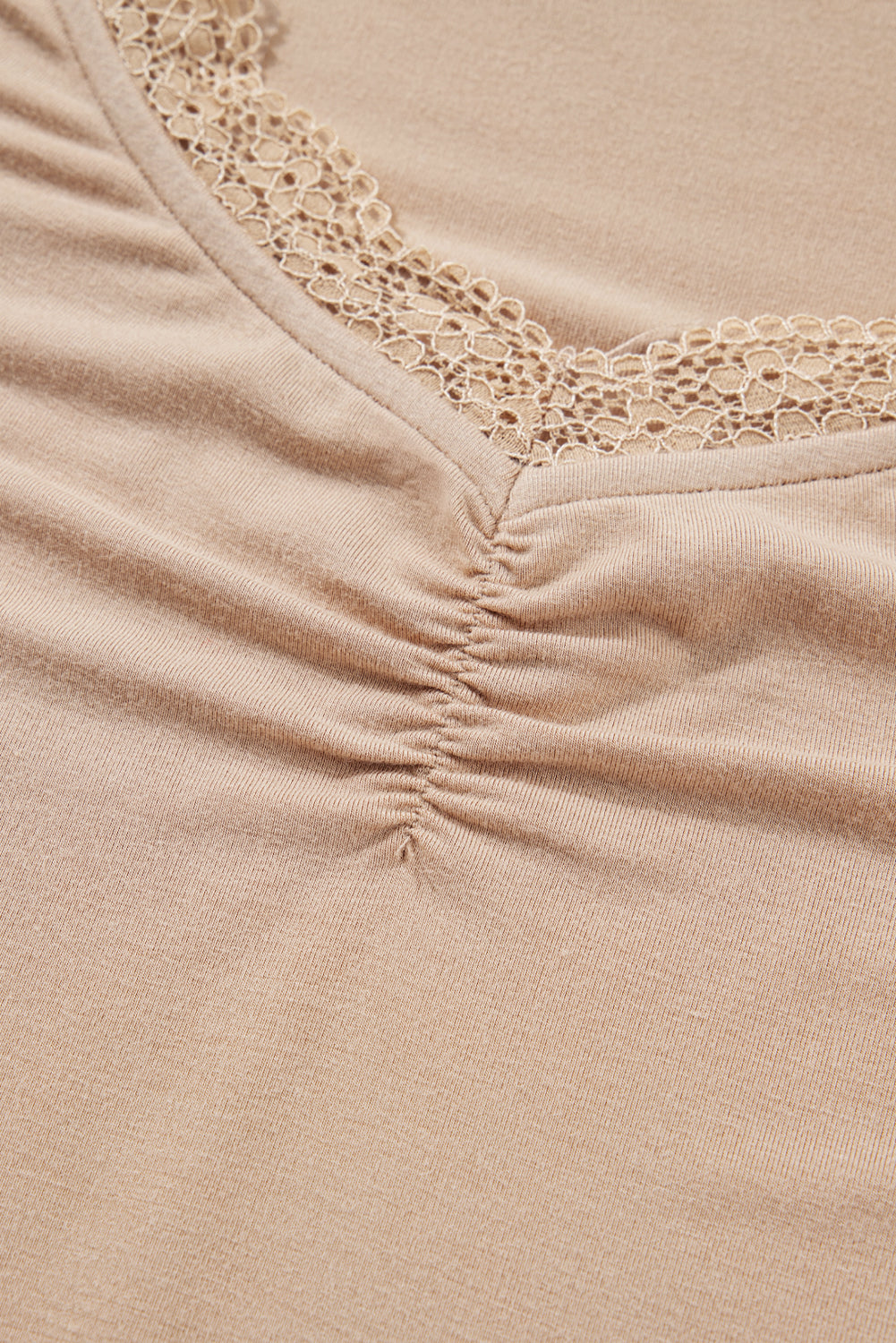 Red Dahlia Lace Sweetheart Neckline Long Sleeve Top