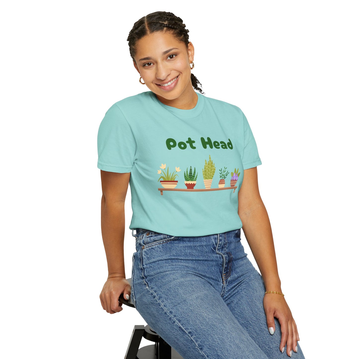 Pot Head Plant Lover T-Shirt, Unisex Gardening Tee, Gift for Houseplant Enthusiasts, Funny Garden Shirt, Eco-Friendly Apparel