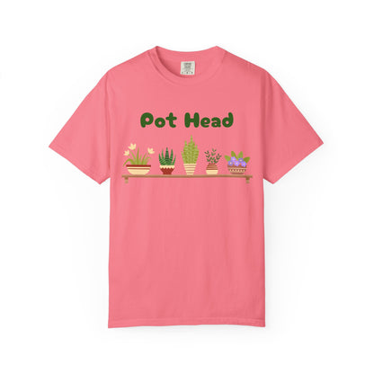 Pot Head Plant Lover T-Shirt, Unisex Gardening Tee, Gift for Houseplant Enthusiasts, Funny Garden Shirt, Eco-Friendly Apparel