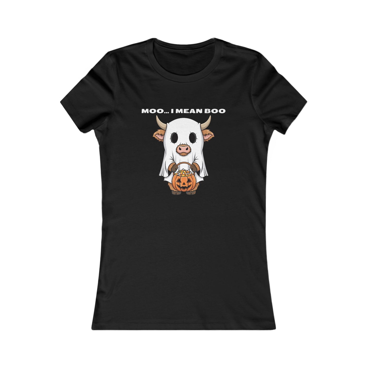 🐮 Moo… I Mean Boo Halloween Cow Tee