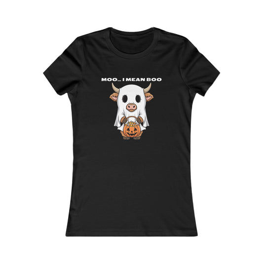 🐮 Moo… I Mean Boo Halloween Cow Tee