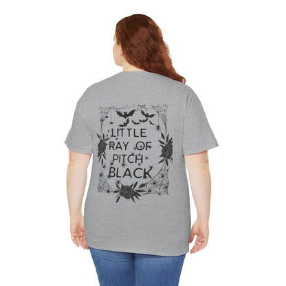 Little Ray of Pitch Black Graphic Tee, Unisex Cotton T-Shirt, Casual Wear, Halloween Outfit, Gift for Dark Aesthetic Lovers