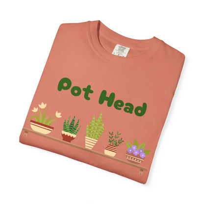 Pot Head Plant Lover T-Shirt, Unisex Gardening Tee, Gift for Houseplant Enthusiasts, Funny Garden Shirt, Eco-Friendly Apparel