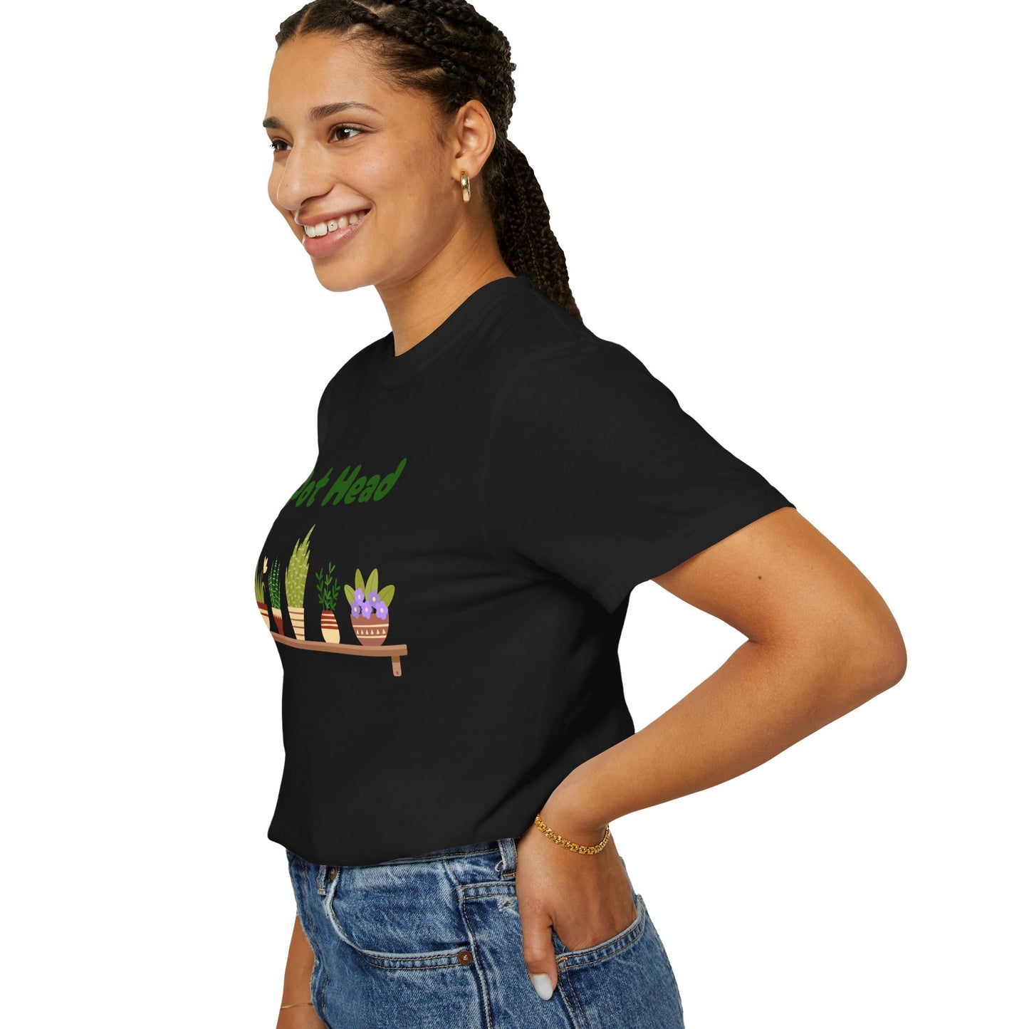 Pot Head Plant Lover T-Shirt, Unisex Gardening Tee, Gift for Houseplant Enthusiasts, Funny Garden Shirt, Eco-Friendly Apparel