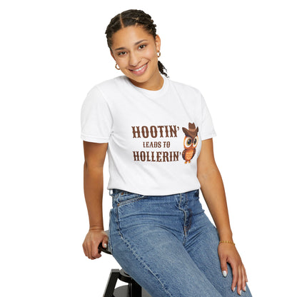 🦉 “Hootin’ & Hollerin’” Cosmic Cowgirl Tee