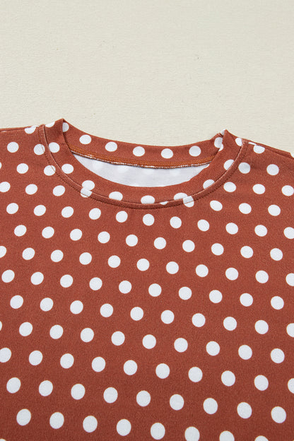 Pink Polka Dot Print Short Set