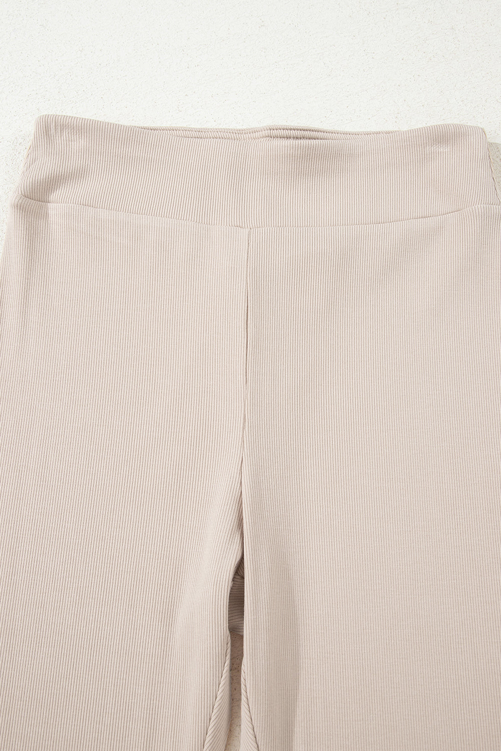 Jet Stream Solid Color Oversize Slit Sweatshirt Ribbed Leggings Set