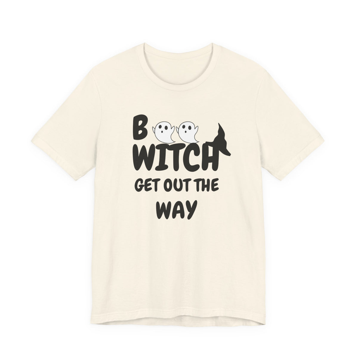 Halloween Ghost Tee, Fun Unisex Jersey Short Sleeve Tee, Boo Witch Get Out The Way Shirt, Spooky Vibes, Fall Fashion, Gift for Friends