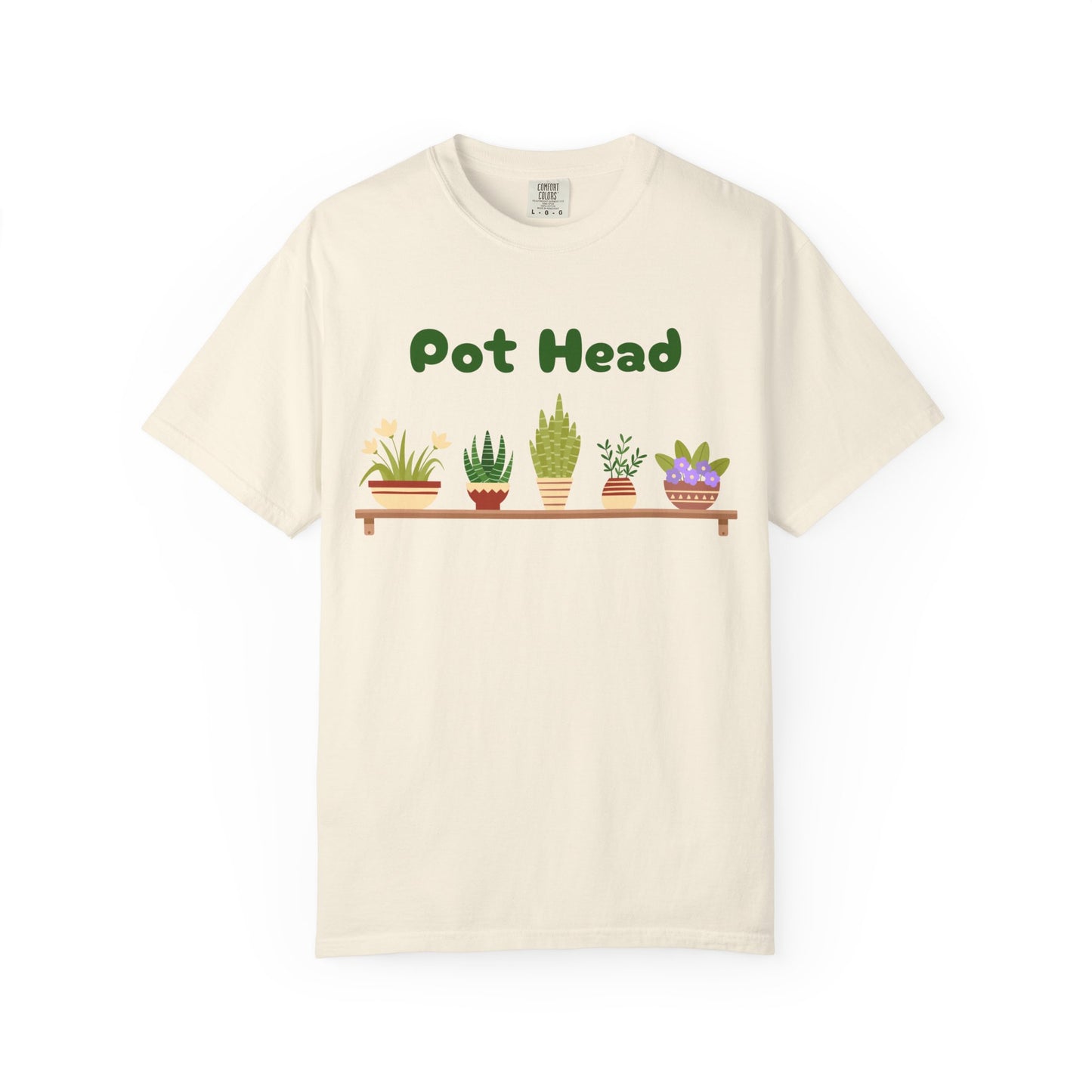 Pot Head Plant Lover T-Shirt, Unisex Gardening Tee, Gift for Houseplant Enthusiasts, Funny Garden Shirt, Eco-Friendly Apparel