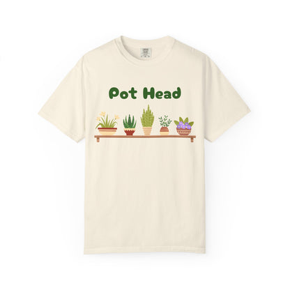 Pot Head Plant Lover T-Shirt, Unisex Gardening Tee, Gift for Houseplant Enthusiasts, Funny Garden Shirt, Eco-Friendly Apparel