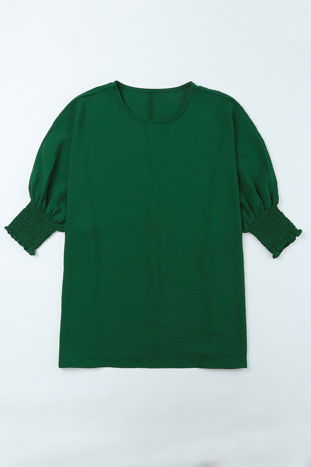 Black Plain Batwing Sleeve Business Casual Blouse