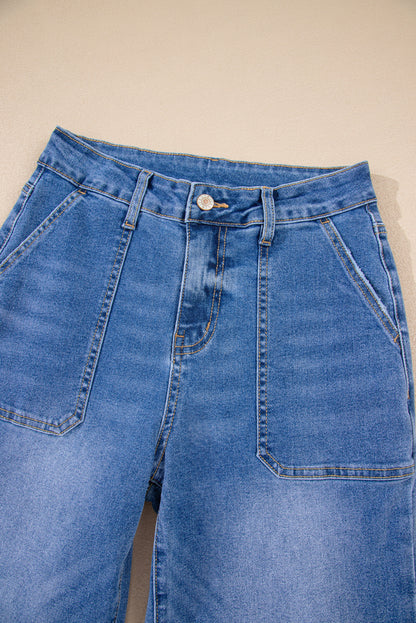Breen Cropped High Rise Wide Leg Jeans