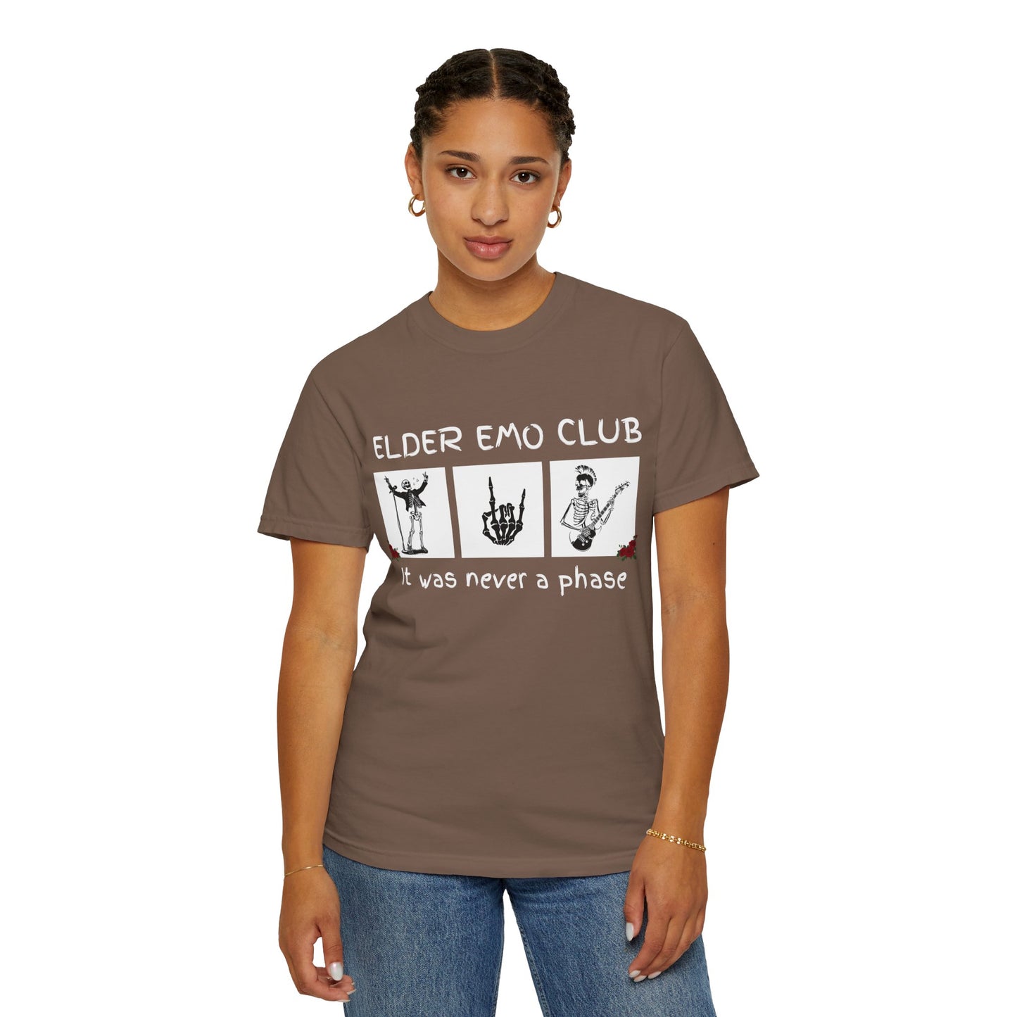 🖤 Elder Emo Club Tee — “It Was Never a Phase”