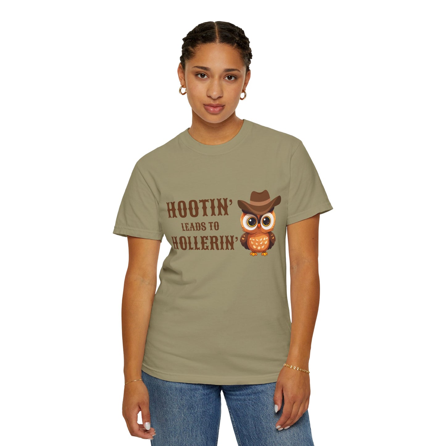 🦉 “Hootin’ & Hollerin’” Cosmic Cowgirl Tee