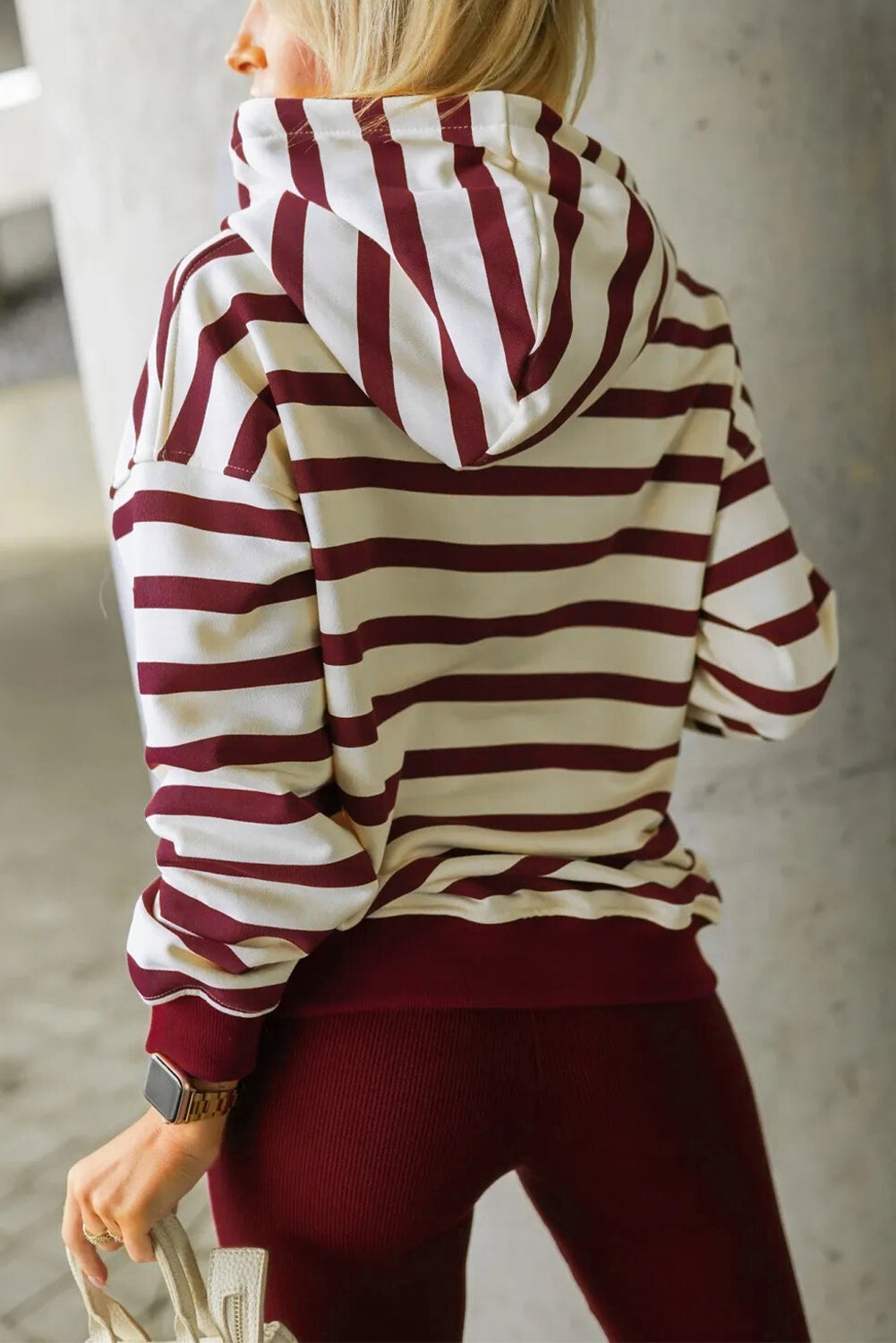 🤎 Wander & Whimsy Striped Hoodie