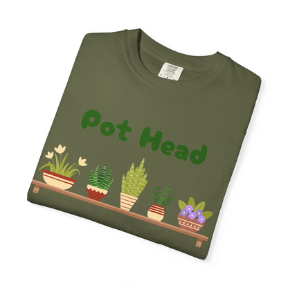 Pot Head Plant Lover T-Shirt, Unisex Gardening Tee, Gift for Houseplant Enthusiasts, Funny Garden Shirt, Eco-Friendly Apparel