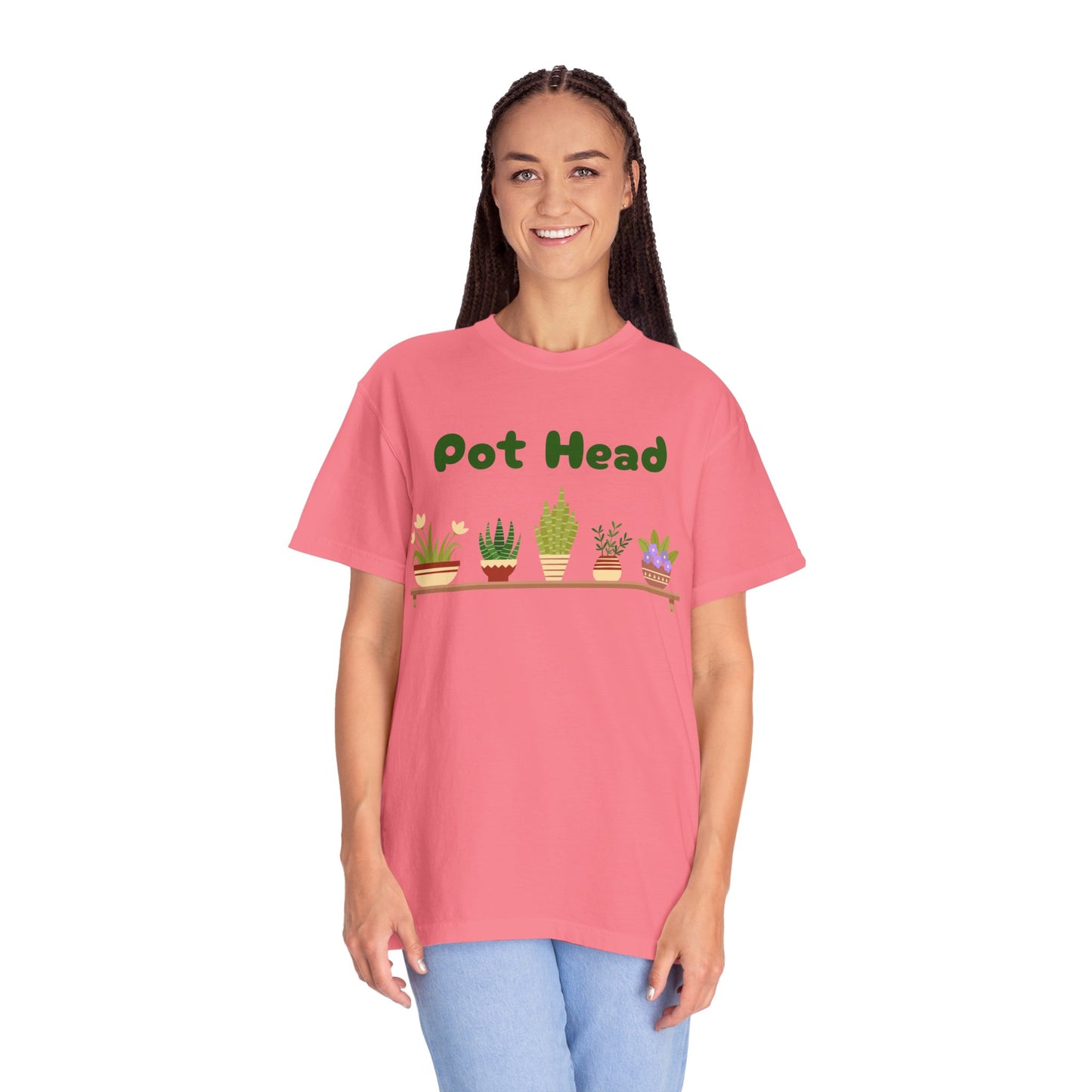 Pot Head Plant Lover T-Shirt, Unisex Gardening Tee, Gift for Houseplant Enthusiasts, Funny Garden Shirt, Eco-Friendly Apparel