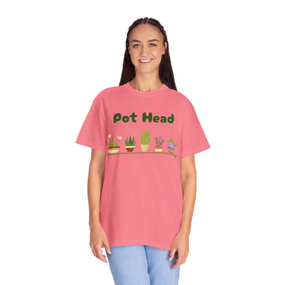 Pot Head Plant Lover T-Shirt, Unisex Gardening Tee, Gift for Houseplant Enthusiasts, Funny Garden Shirt, Eco-Friendly Apparel