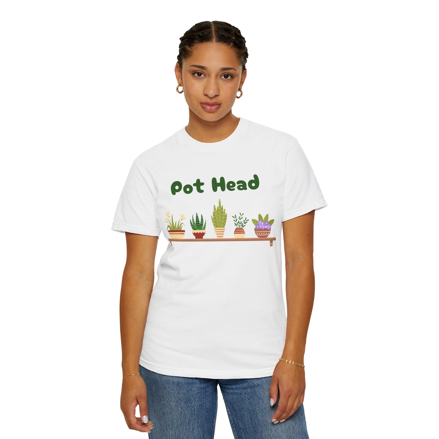 Pot Head Plant Lover T-Shirt, Unisex Gardening Tee, Gift for Houseplant Enthusiasts, Funny Garden Shirt, Eco-Friendly Apparel