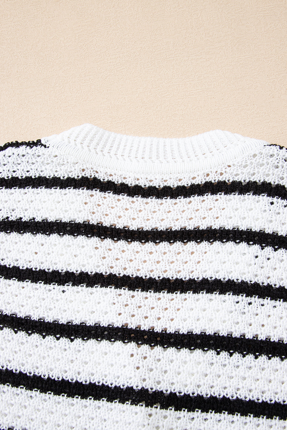 Black Striped V Neck Button Knit Vest