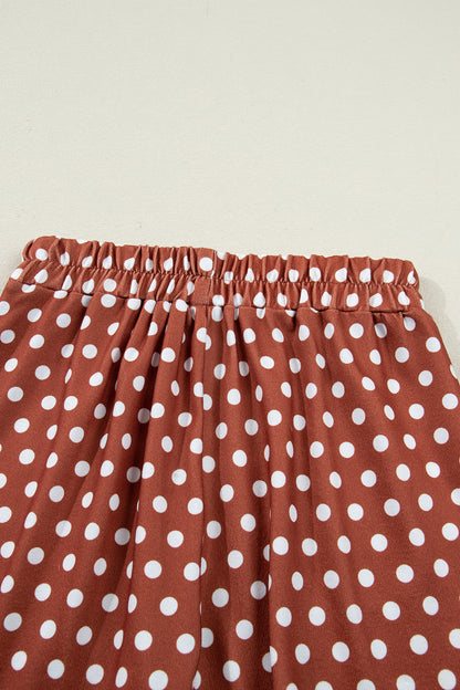 Pink Polka Dot Print Short Set