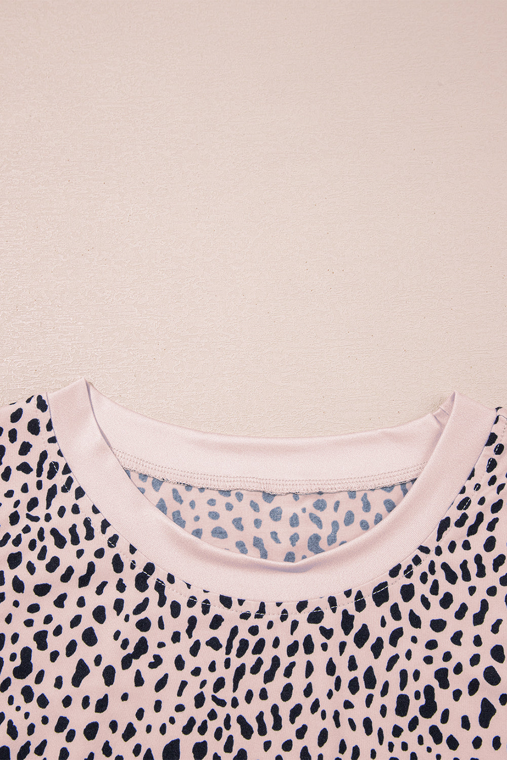Apricot Allover Leopard Print Round Neck Tank Top
