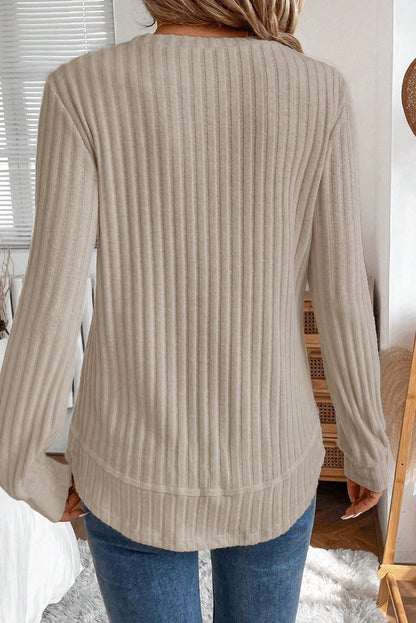 ☁️ Cozy Aura Ribbed Long Sleeve Top