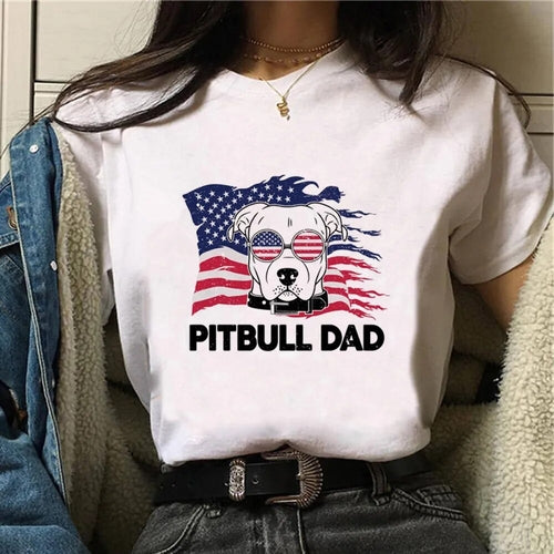 American Bully Tee women anime summer harajuku top girl comic clothes