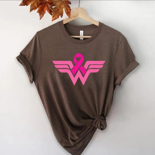 Breast Cancer Woman T Shirt Breast Cancer Super Hero Logo Shirt Breast